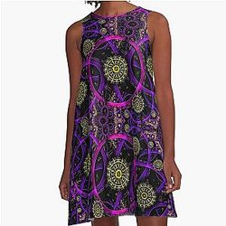 Aphex Twin Pattern Crystal Castles A-Line Dress