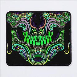 Psychedelic Skull Aphex Twin Trippy Pattern Crystal Castles Mousepad