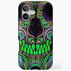 Psychedelic Skull Aphex Twin Crystal Castles PatterniPhone Tough Case