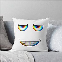 Aphex Twin Parody Trippy Face Throw Pillow