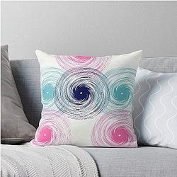 Aphex Twin psychedelic music throw pillow for aeon fans