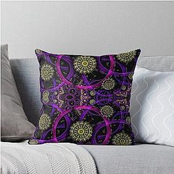 Trippy Aphex twin Pattern Crystal Castles Throw Pillow