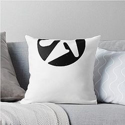 Aphex Twin Alternative Style Logo in Black Throw Pillow