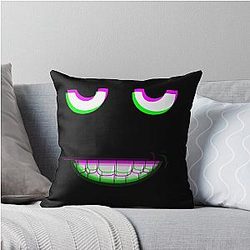 Aphex Twin trippy face Boards Of Canada Throw Pillow