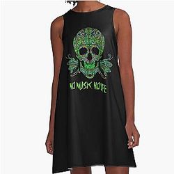 Aphex twin trippy pattern Crystal Castles A-Line Dress