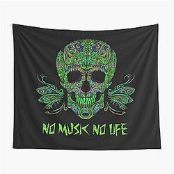 Psychedelic trippy pattern crystal castles Tapestry
