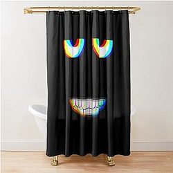 Aphex Twin Parody Trippy Face Shower Curtain
