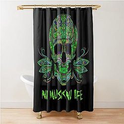 Psychedelic Skull Pattern Crystal Castles Shower Curtain