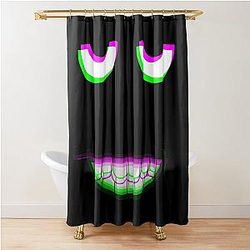 Aphex Twin trippy face Boards Of Canada Shower Curtain