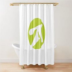 Aphex Twin Alternative Style Logo In Green Shower Curtain