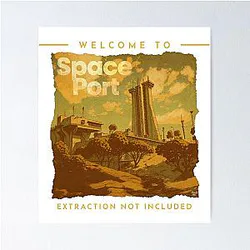 Welcome to Space Port Arc Raiders Inspired Poster Design