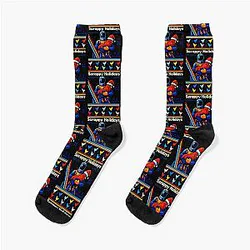 Arc Raiders Rooster Scrappy Merry Christmas Socks