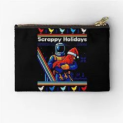 Arc Raiders Scrappy Holidays Merry Christmas Arc Raiders Zipper Pouch