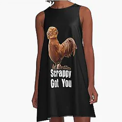 Scrappy GOT You Chicken A Line Dress