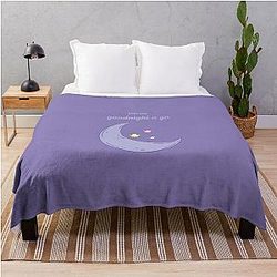 Goodnight and Go (Purple) Throw Blanket by Ariana Grande