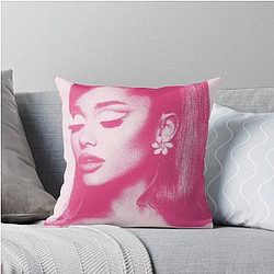 Ariana Grande Pink Positions Throw Pillow