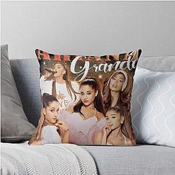 Ariana Grande Pop Music Poster Throw Pillow