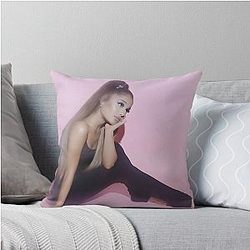 Ariana Grande inspired pink throw pillow