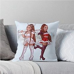 Ariana Grande SWT Cartoon Christmas Throw Pillow