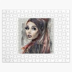 Watercolor portrait of Ariana Grande Jigsaw puzzle