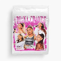 Ariana Grande Neon Pink Pop Star Gift Duvet Cover