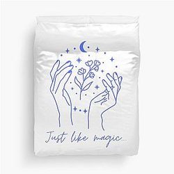 Just Like Magic Ariana Grande Lyrics Blue Duvet Cover