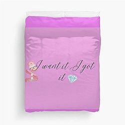 I Want Ariana Grande Pink Diamond Design Duvet Cover
