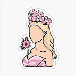 Glinda From Wicked Artwork Ariana Grande Sticker