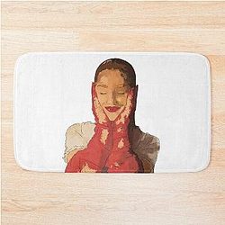 Cute Ariana Grande fan art bath mat