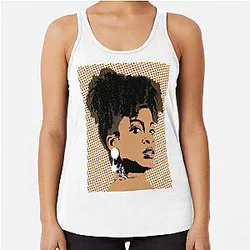 Ari Lennox pop art Racerback Tank