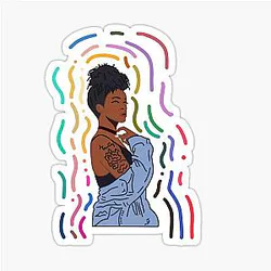 Ari Lennox Drawing Sticker