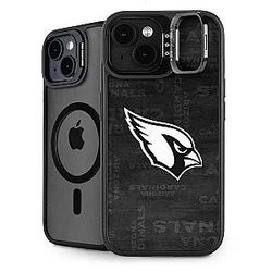Skinit Kickstand Phone Case Compatible with iPhone 14 Officially Licensed NFL Arizona Cardinals Black Design