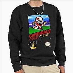 Arizona Cardinals 8-bit Football Videogame Cart Pullover Sweatshirt
