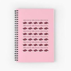 Pink Arkansas Razorbacks Spiral Notebook