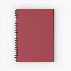 Arkansas Razorbacks Solid Color Aesthetic Design Spiral Notebook
