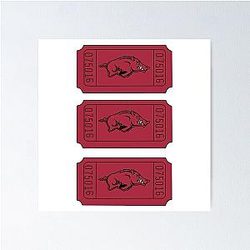 Arkansas Razorbacks Tickets Poster
