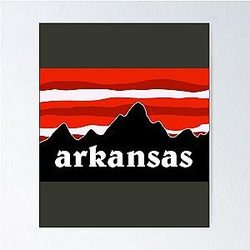 Arkansas Razorbacks Mountains Poster