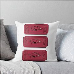 Arkansas Razorbacks Tickets Throw Pillow