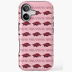 Pink Arkansas Razorback iPhone Tough Case