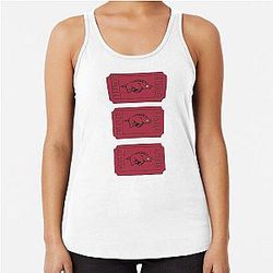 Arkansas Razorbacks Tickets Racerback Tank Top