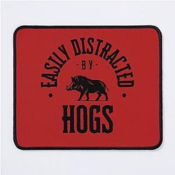 Easily Distacted by Hogs Arkansas Razorback Mouse Pad