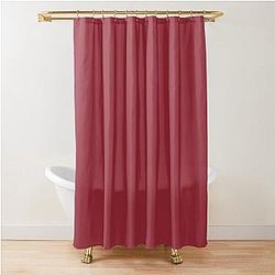 Arkansas Razorbacks Solid Color Aesthetic Design Shower Curtain