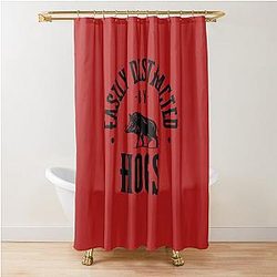 Easily Distracted by the Arkansas Razorbacks Shower Curtain