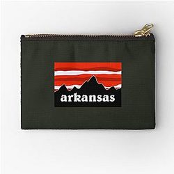Arkansas Razorbacks Mountains Zipper Pouch