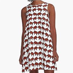 Razorbacks, UofA, Hogs, Go Hogs, Woo Pig Sooie A-Line Dress