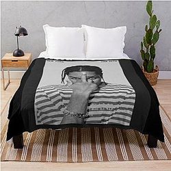ASAP Rocky Lord Flacco Art Throw Blanket