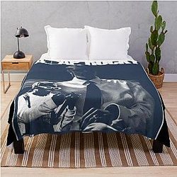ASAP Rocky Retro Hip Hop Poster Throw Blanket