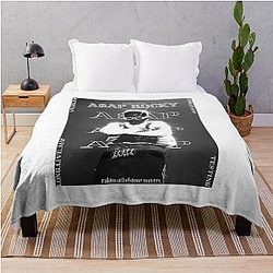 Asap Rocky Black Art Throw Blanket