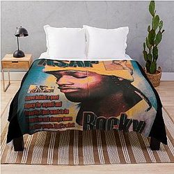 Asap Rocky Coloured Art Throw Blanket