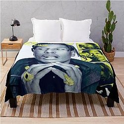 ASAP Rocky Yellow Aesthetic Art Throw Blanket